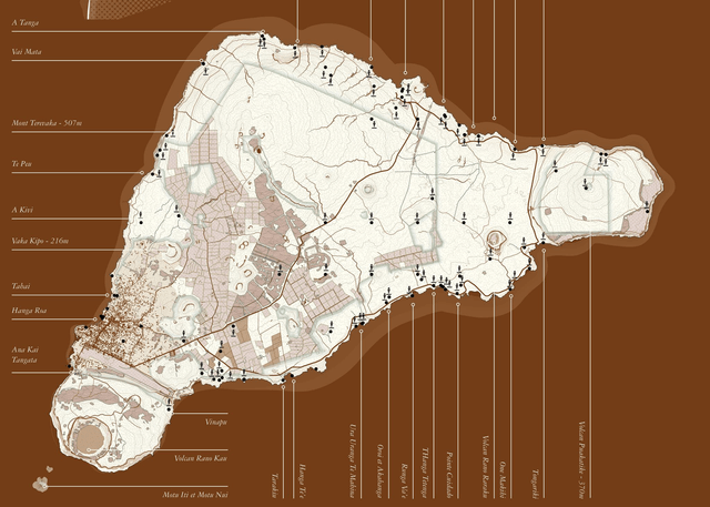 Carte - L'Île de Pâques