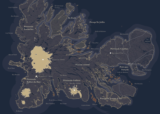 Carte - Terres australes et antarctiques françaises